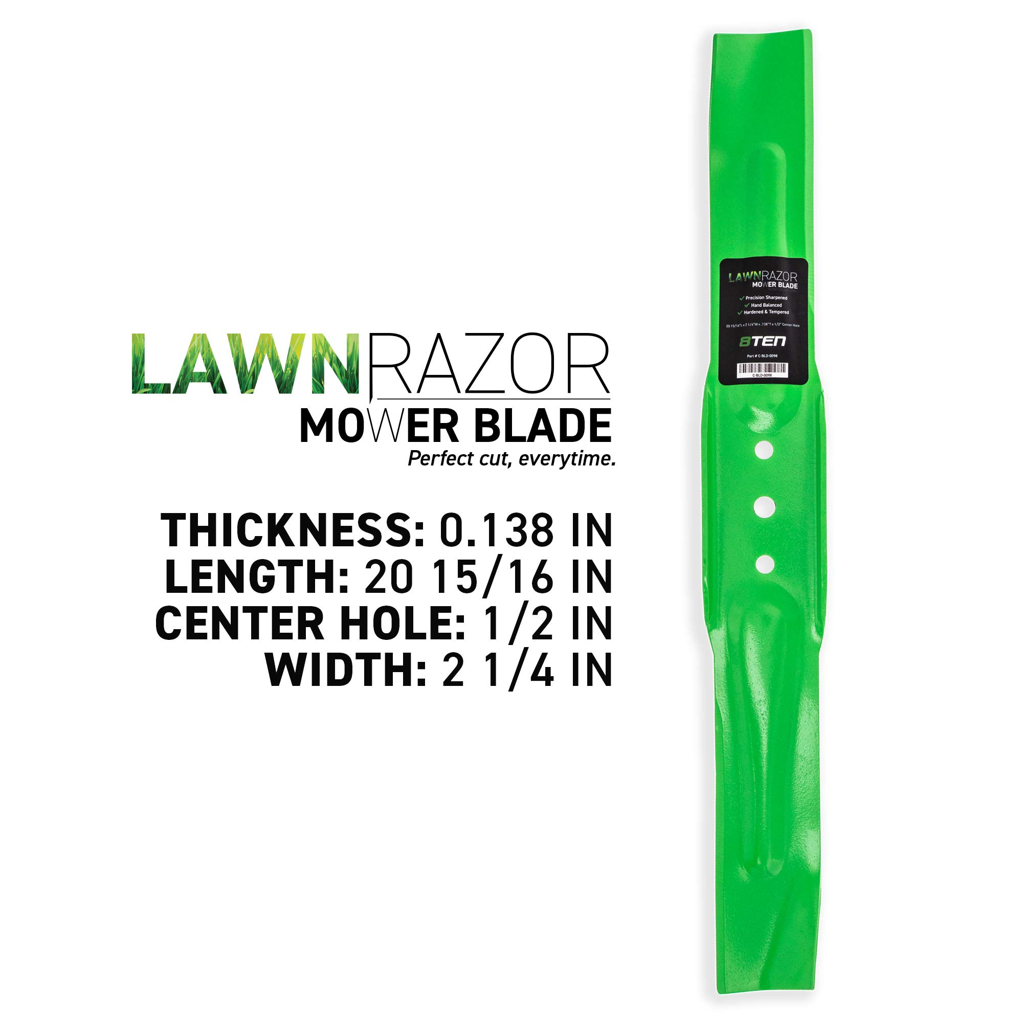 Amazon.com : 8TEN LawnRAZOR Blade for Lesco Toro Recycler 21