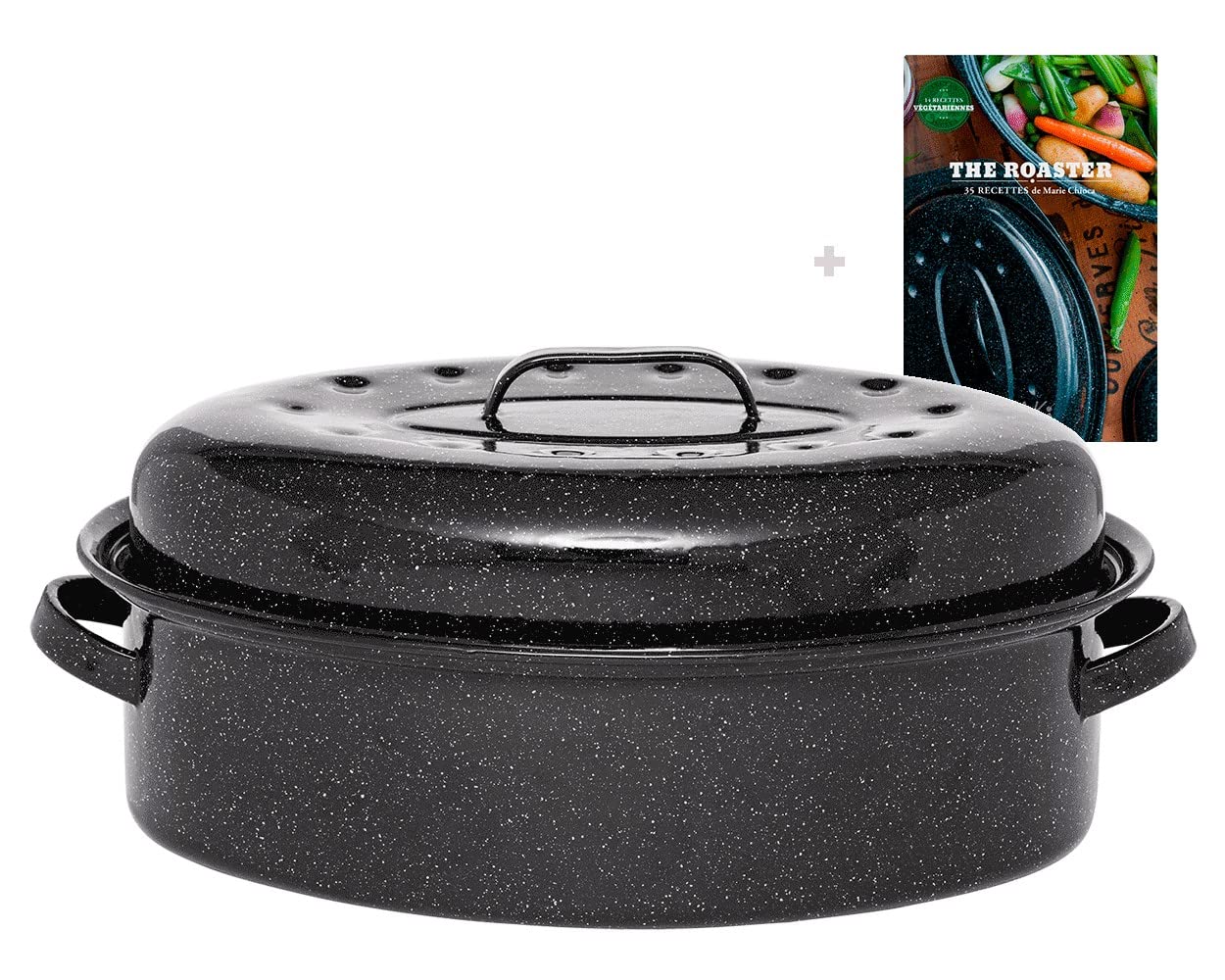 GRANITEWARE - Cocotte Roaster en acier émaillé + Livre de recette – Grand format