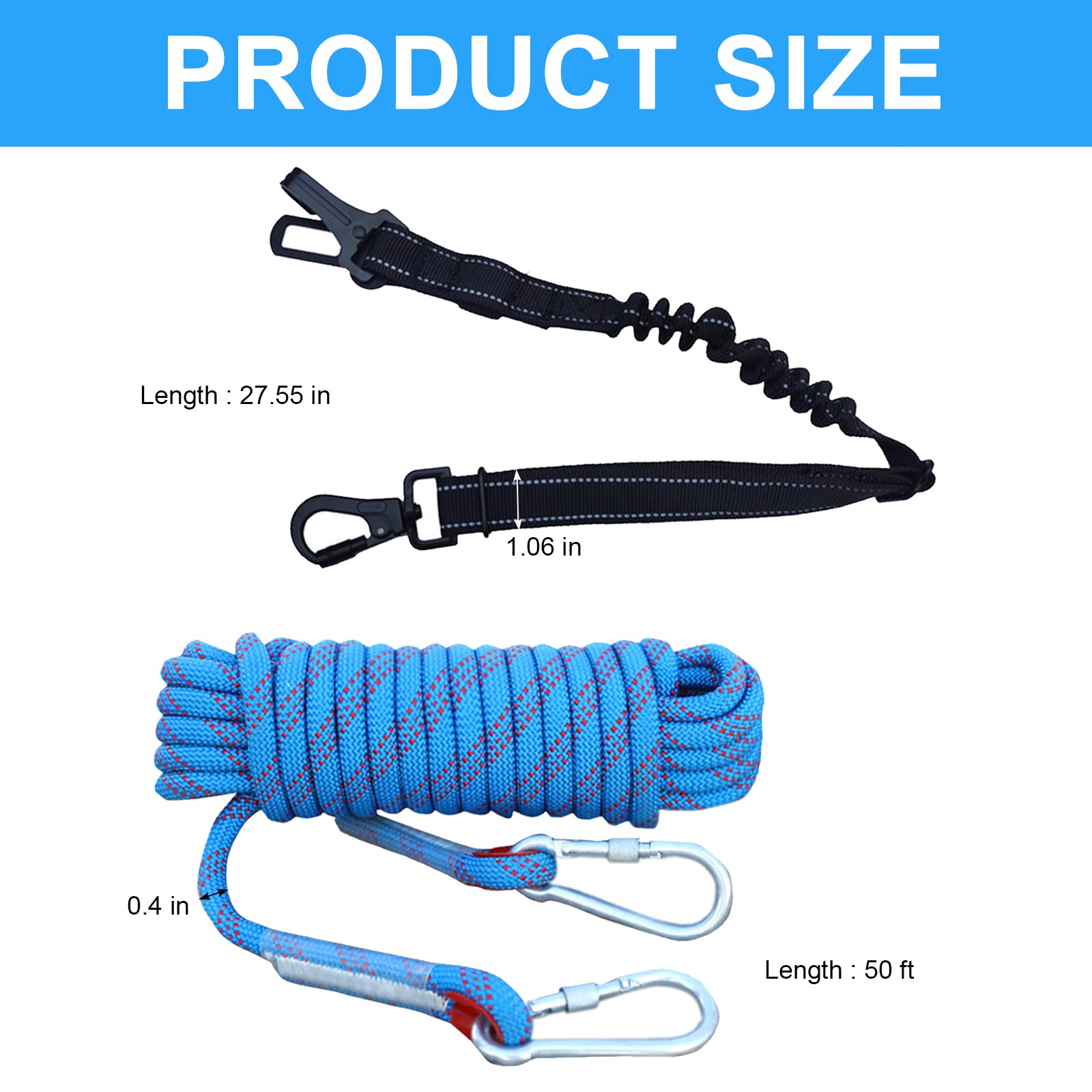Câble d'attache pour chien pour camping – 15,2 m/21,3 m/30,5