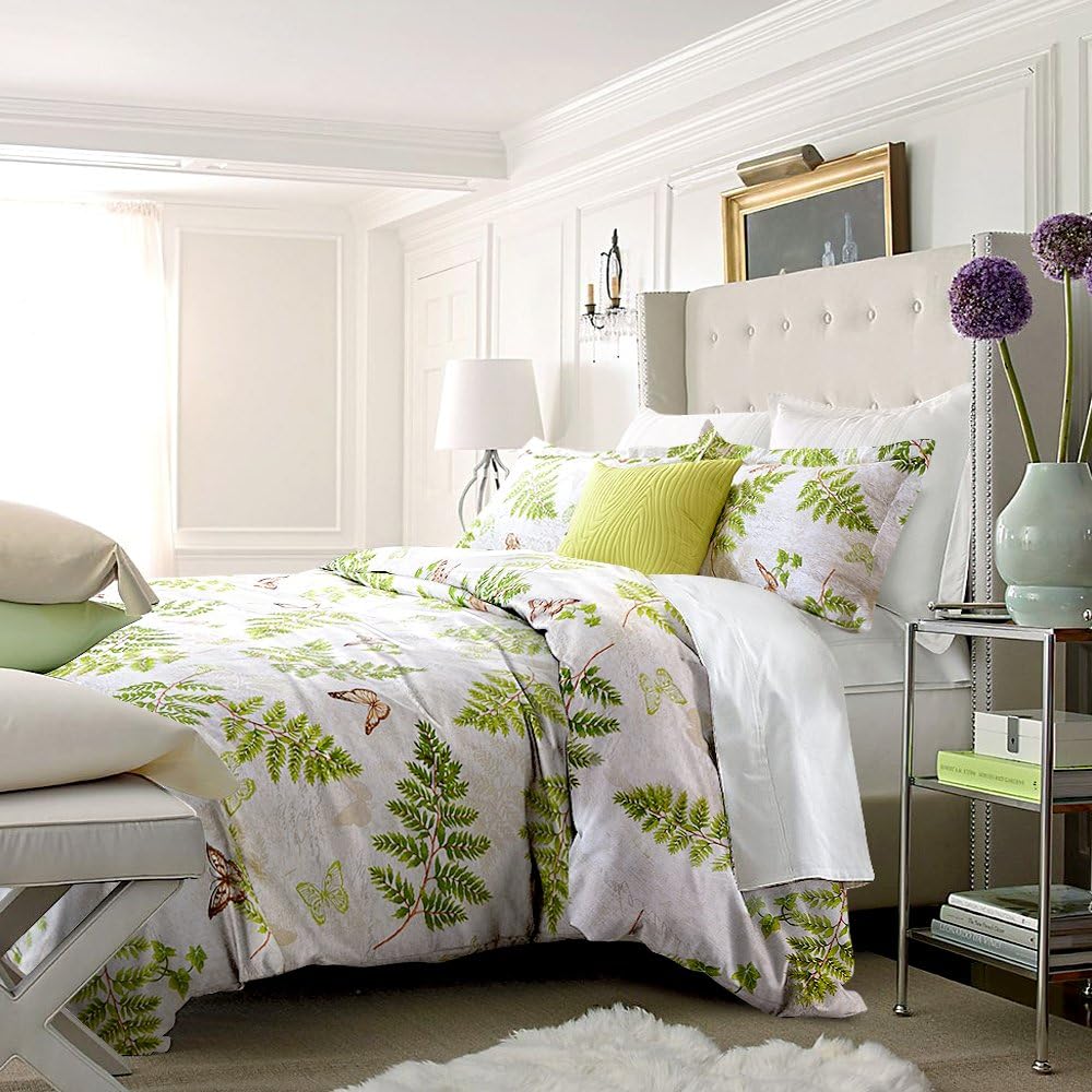 Luxury 3pc Duvet Cover Set,100% Mercerized High Percale Cotton, Queen Size