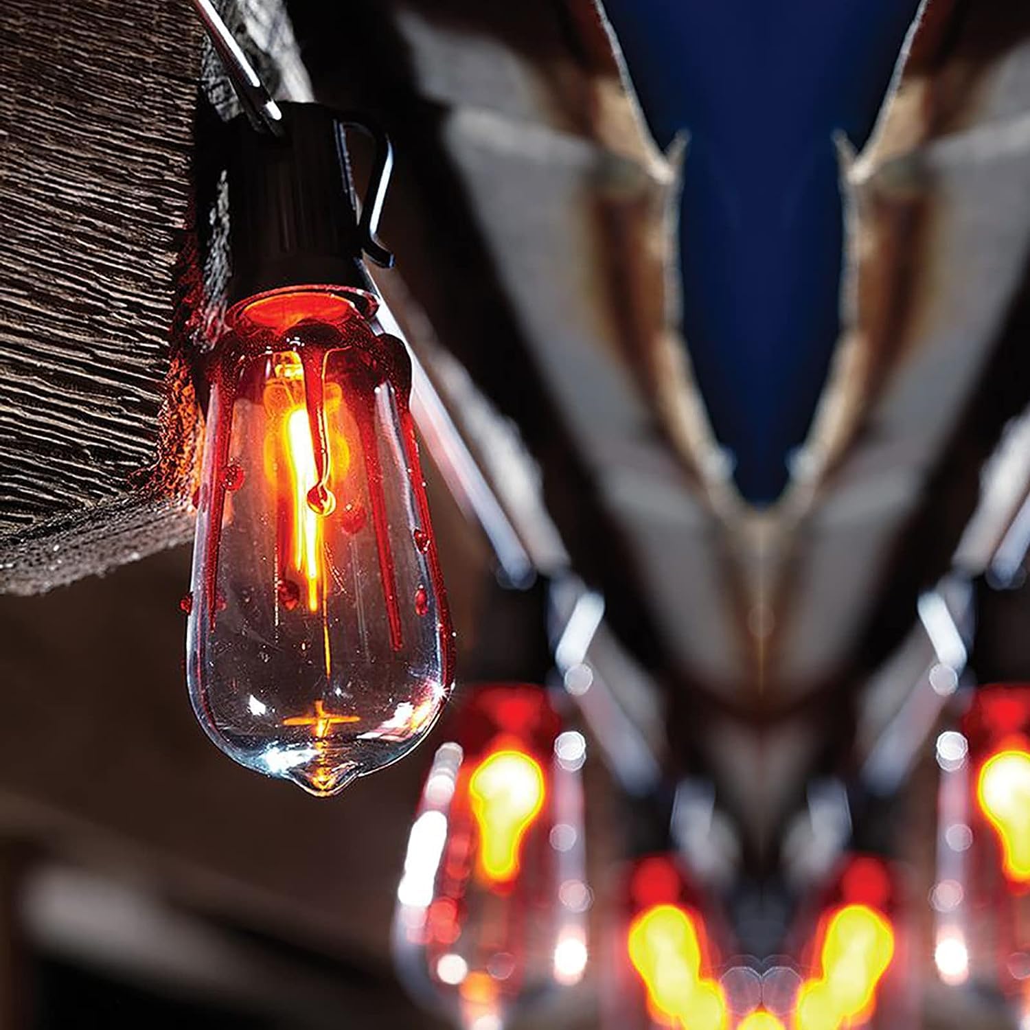 Halloween Orange Flicker Flame String Lights, 10Ft Halloween...