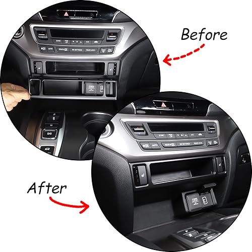 Miniatura 4 de Cubierta de marco de botón de calefacción para asiento de consola central de automóvil para Honda Pilot 2016-2022Ridgeline 2017-2023Passport