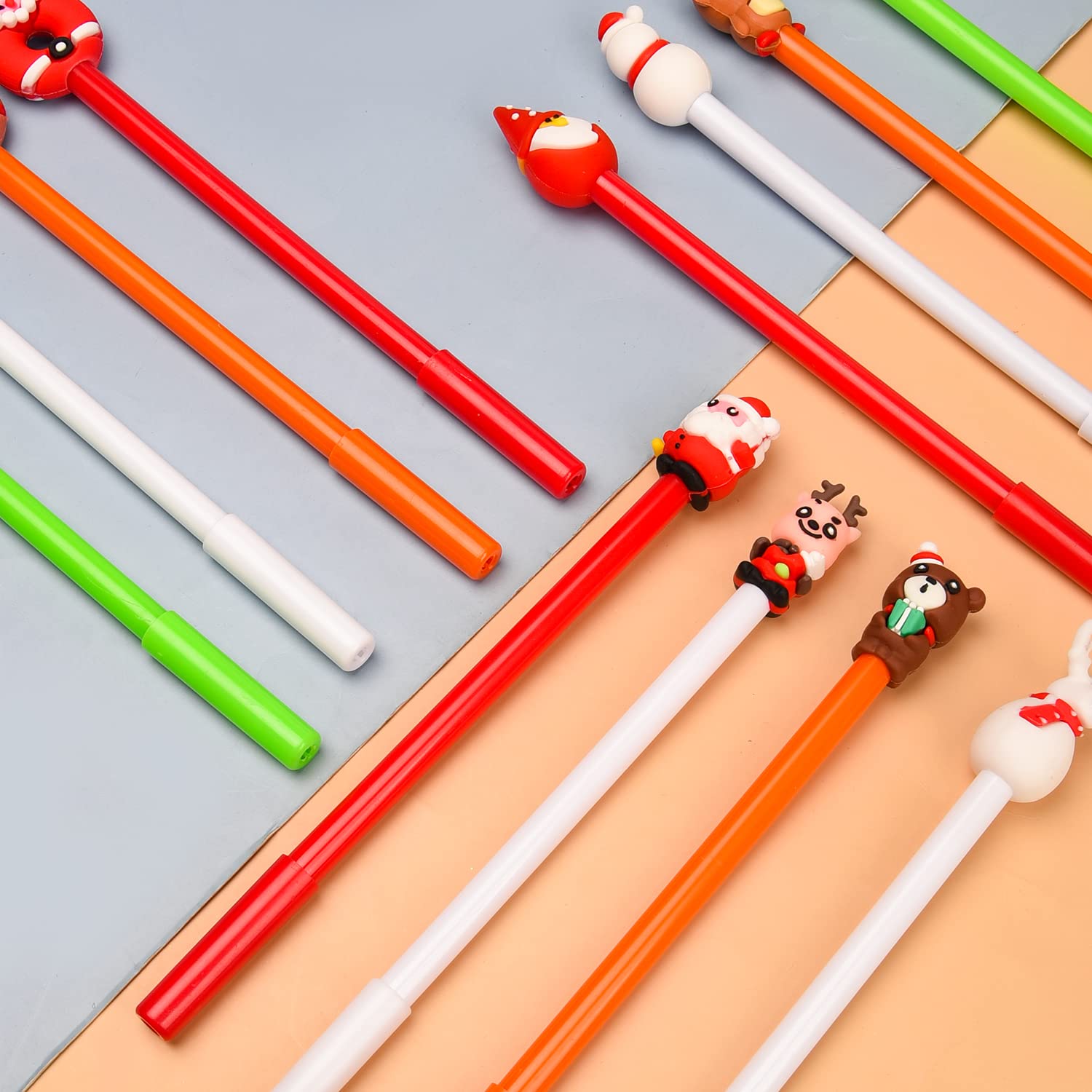 UNVOJL Christmas Gel Ink Pens Snowman Christmas Tree Elk Santa Claus Rollerball Marker Pen Christmas Cartoon Cute Pens (48) - Image 2