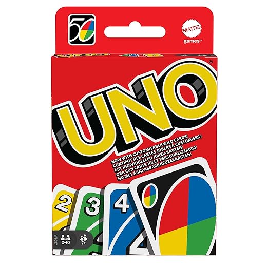 Mattel Games - UNO Carte da Gioco, adatto per bambini e per tutta la famiglia con carte speciali, Giocattolo per bambini 7+ Anni, W2087