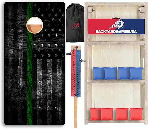BackYardGamesUSA Juego de tablas de Cornhole Pro  Fabricado en Estados Unidos  Abedul báltico 34  Sin rebote  Patas triples gruesas  Dos soportes y disponible en Yaxa Peru