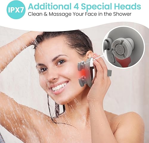 Miniatura 6 de melonsun Masajeador eléctrico portátil para el cuero cabelludo, IPX7, impermeable, inalámbrico, para aliviar el estrés y el dolor del cuero