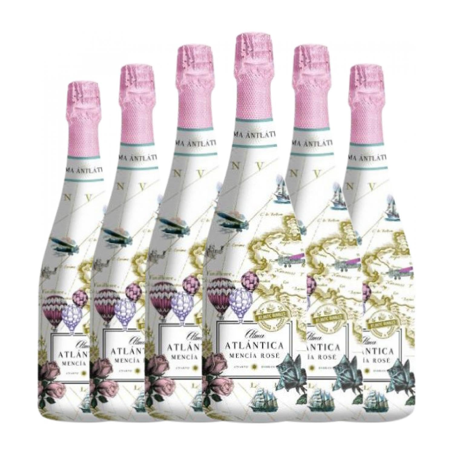 Martín Códax Alma Atlántica Rosé Mencía 75 cl Espumoso rosado (Caja de 6 Botellas de 75 cl)