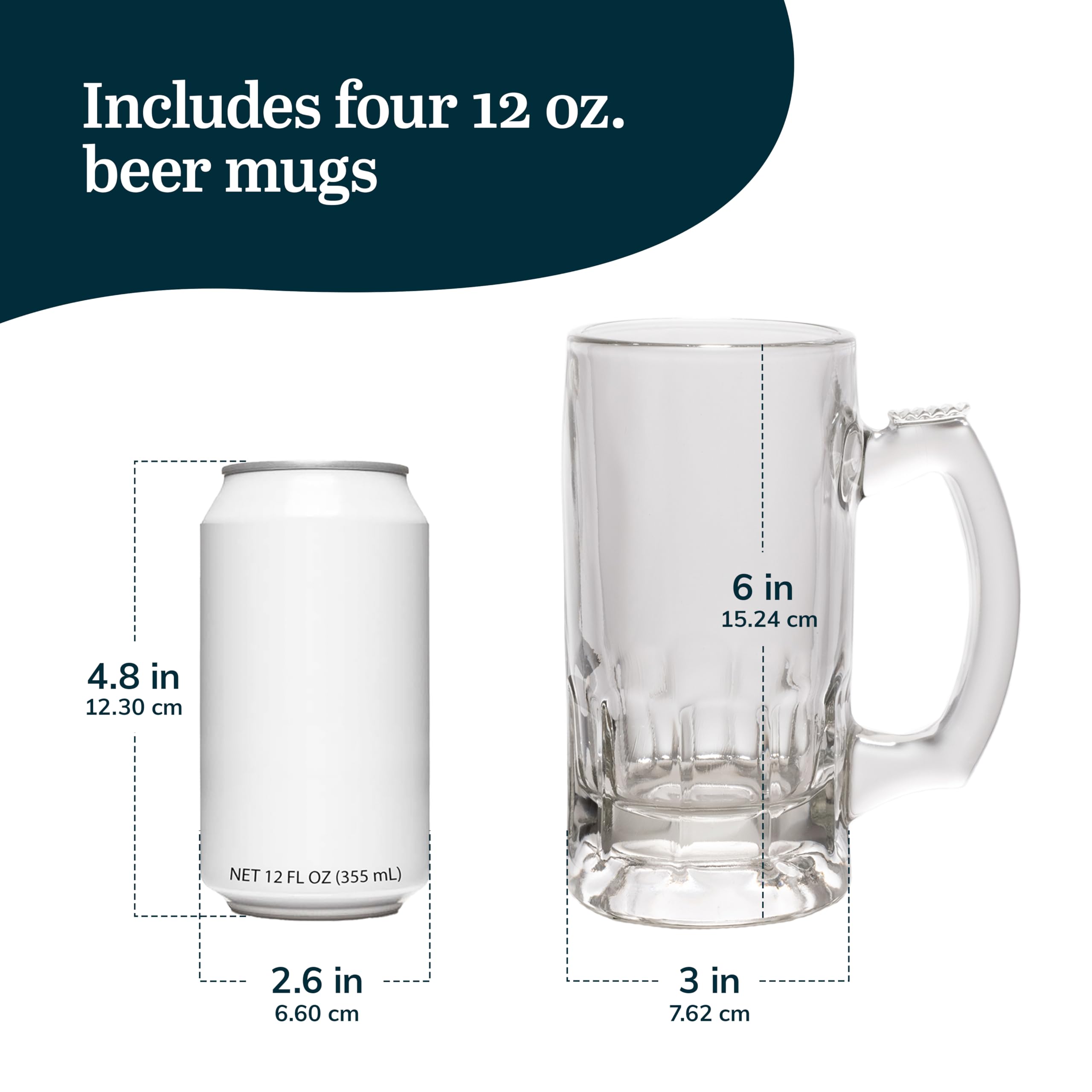 Amazon.com | Libbey Craft Brews Glass Beer Mug Set, Beer Glasses Set Of 4  to Serve Ales and Lagers, Timeless Glass Beer Mugs for Freezer: Beer Mugs &  Steins