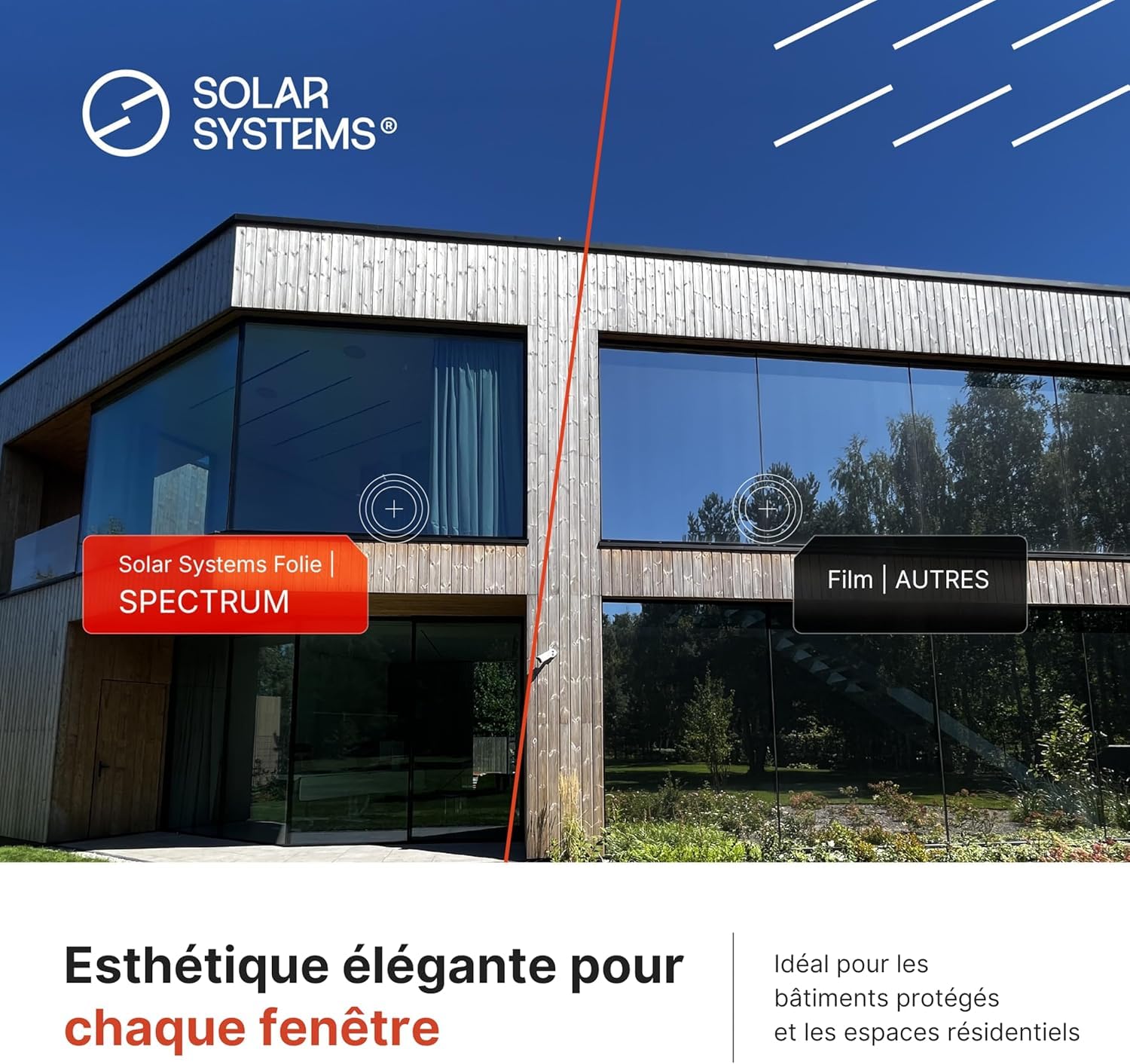 Solar Systems Film Thermique Fenêtre Spectra 75x100 cm | Revêtement nano-céramique. Pour fenêtres & baies vitrées. Isolation thermique hiver, anti-chaleur & transparent.