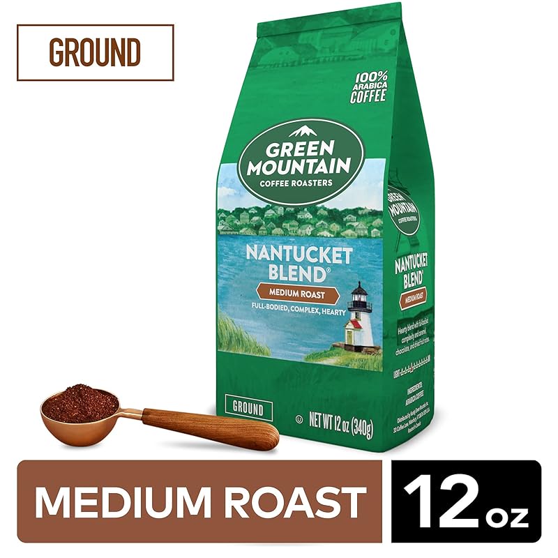 Green Mountain Coffee Roasters, Nantucket Blend, Fair Trade Certified, Ground Coffee, Medium Roast, Bagged 12oz. Nantucket Blend 12 Ounce (Pack of 1)