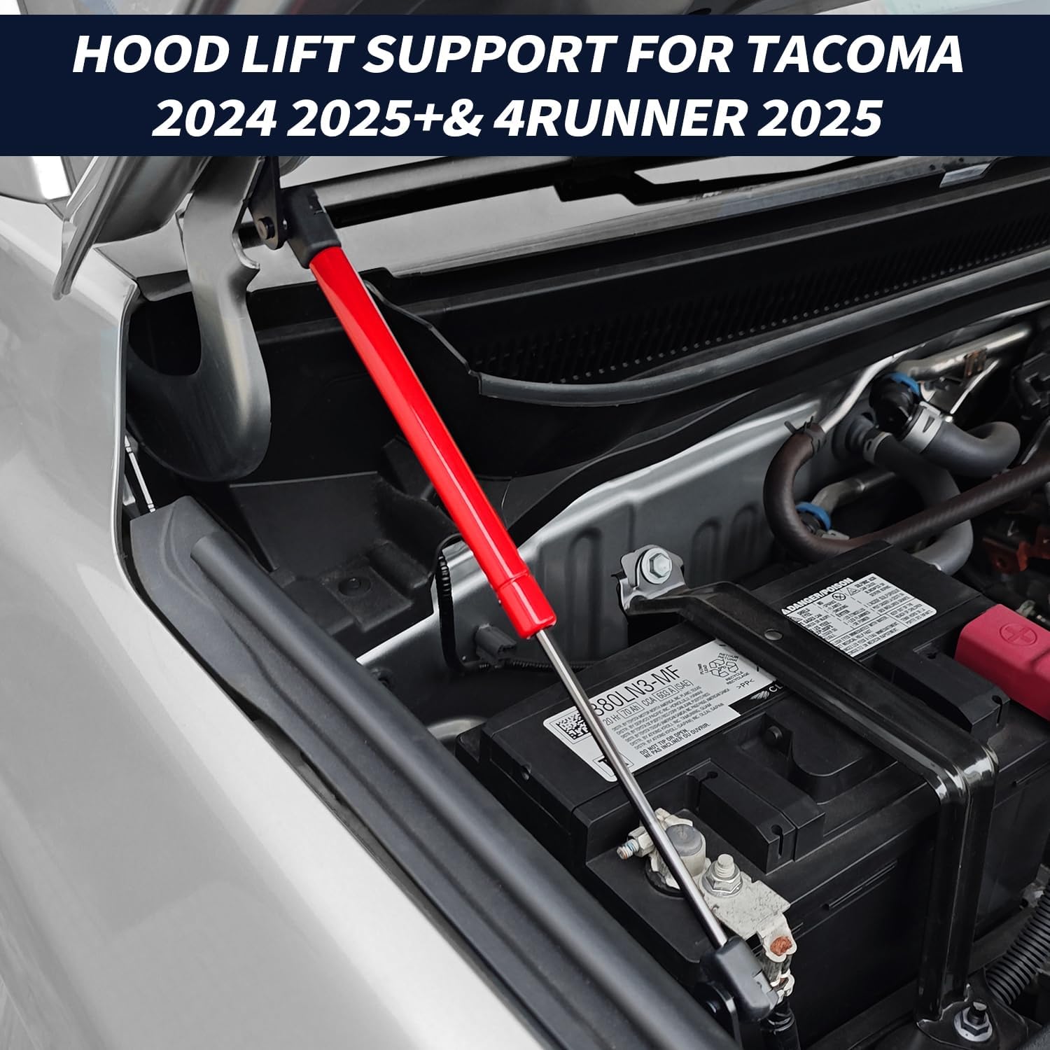 Hood Struts for Toyota Tacoma 2024 2025 | 4Runner 2025 2026 Premium Front Bonnet Lift Support Spring Kit 2-Piece Heavy Duty Hydraulic Prop Rod Replacement Easy Installation Upgrade