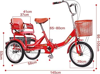 Amazon.co.jp: 三輪バイク 大人のサイクリング 3輪トライク、1段変速