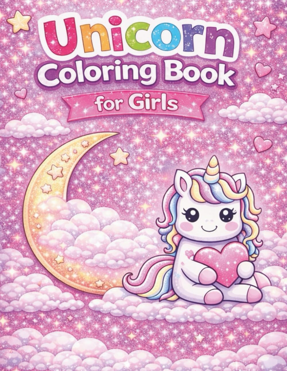 Unicorn Coloring Book for Kids Ages 4–8: 35 Cute Unicorn Pages to Color – Rainbows, Stars and Magical Friends (Cute Coloring Books for Kids)