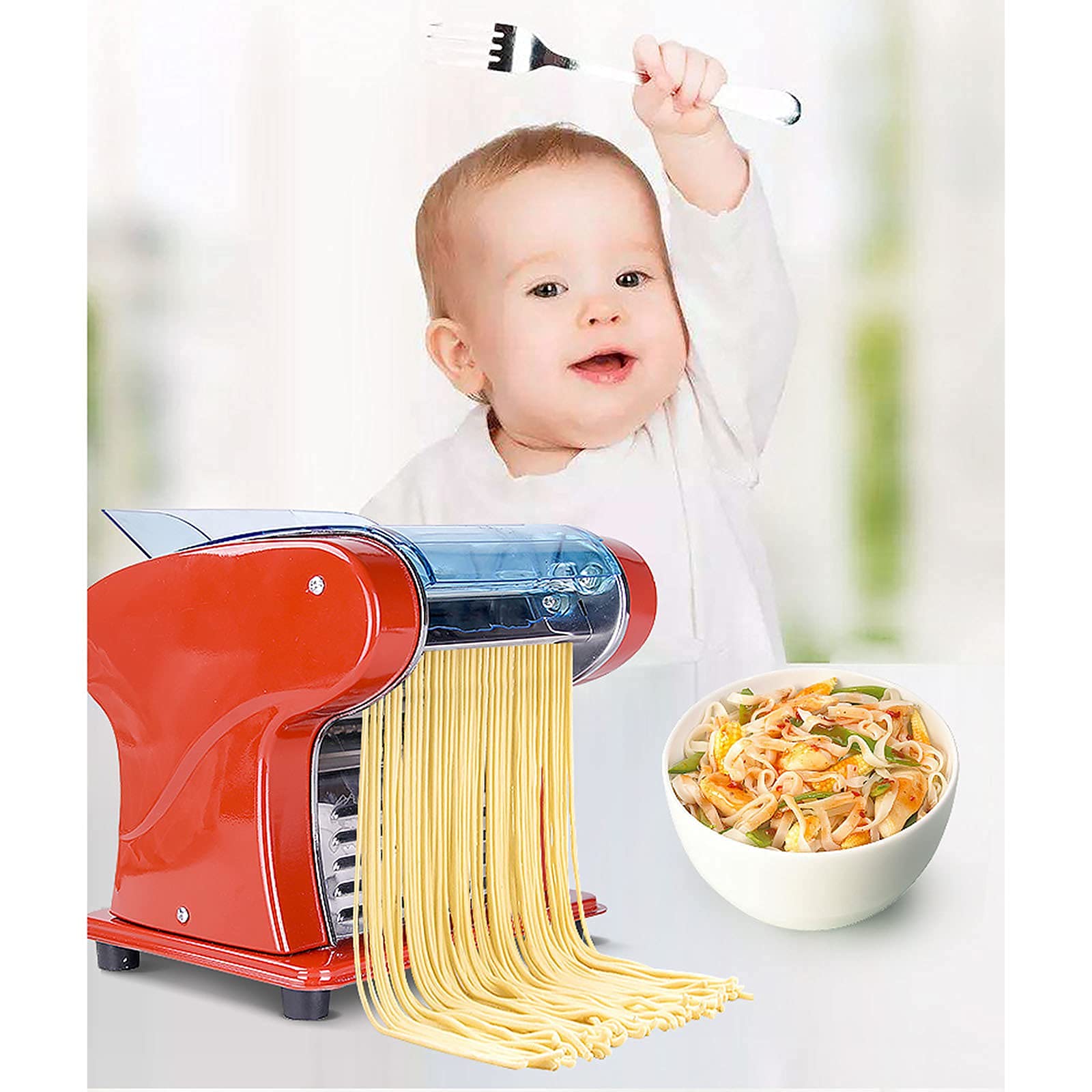 エスプリ　電動パスタマシン ステンレススチール Amazon | パスタメーカーマシン 電動麺メーカーマシン、パスタメーカー