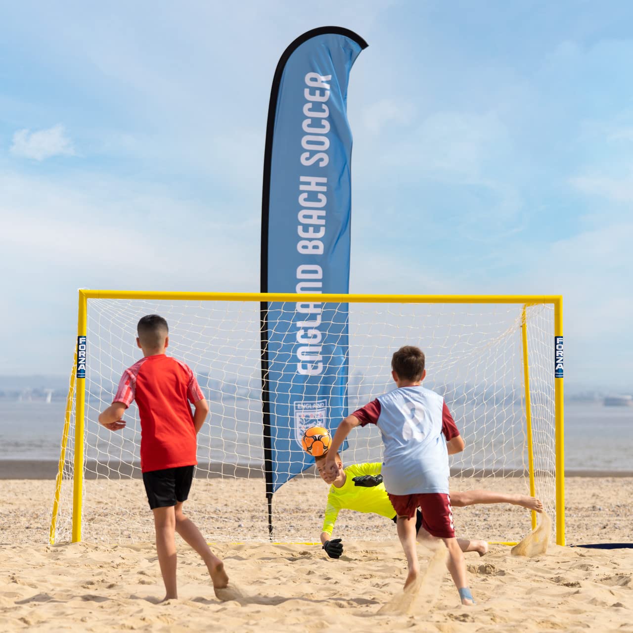 FORZA 3,66 m x 1,83 m Alu60 składana bramka do piłki nożnej | bramka do piłki nożnej na plażę i do ogrodu | słupki bramkowe dla dzieci | sprzęt treningowy piłkarski (para)