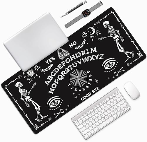 Miniatura 7 de Alfombrilla de mouse extendida para juegos de 35.4 x 15.7 pulgadas, alfombrilla de mouse retro vintage grande XXL, base de goma antideslizante,