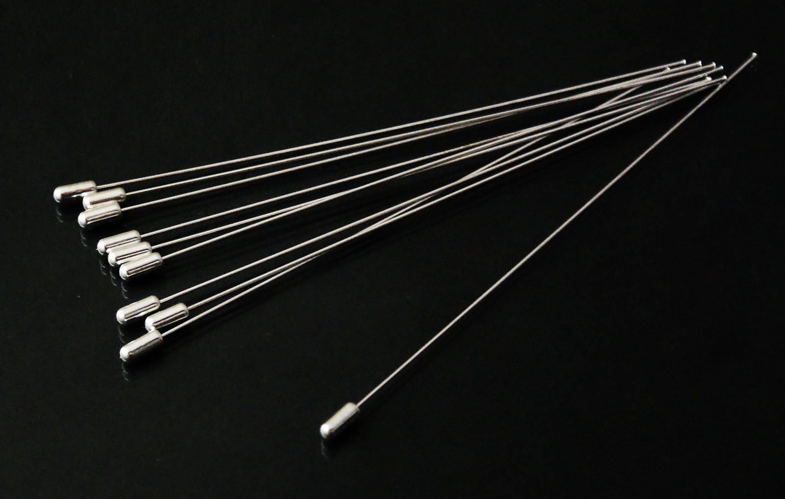 GSHLLO 50 Pcs Metal Pin Backs Lapel Stick Pin End Cap Lapel