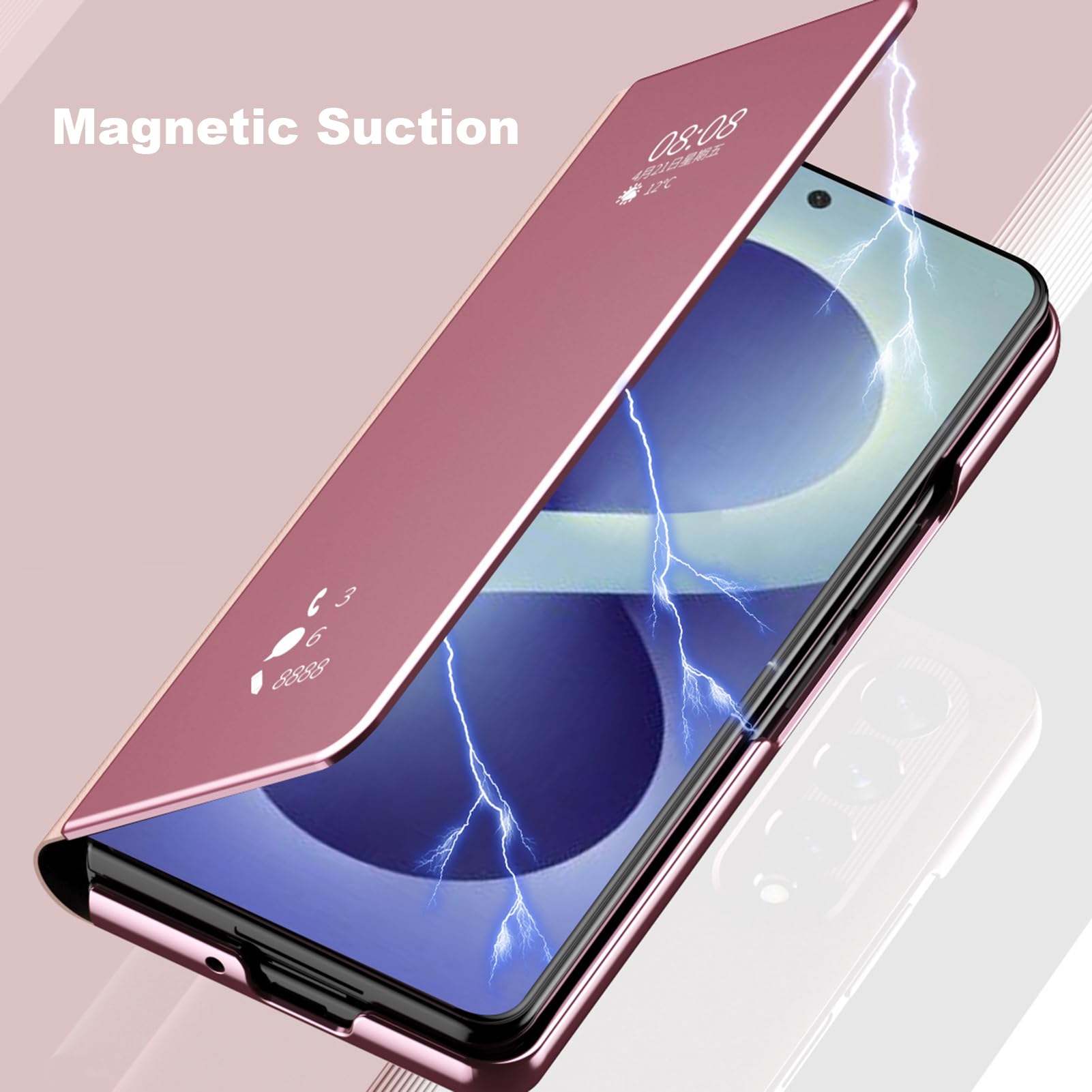 Placcatura Cover Per Samsung Galaxy Z Fold 8 Ultra, Visibile Ribalta