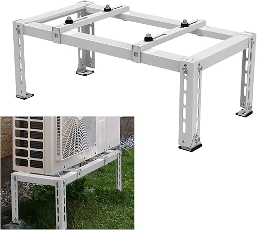 Miniatura 1 de GCGOODS Soporte de tierra, mini soporte dividido para mini split 9,000-18,000 BTU, soporte de condensador para sistemas de aire acondicionado sin