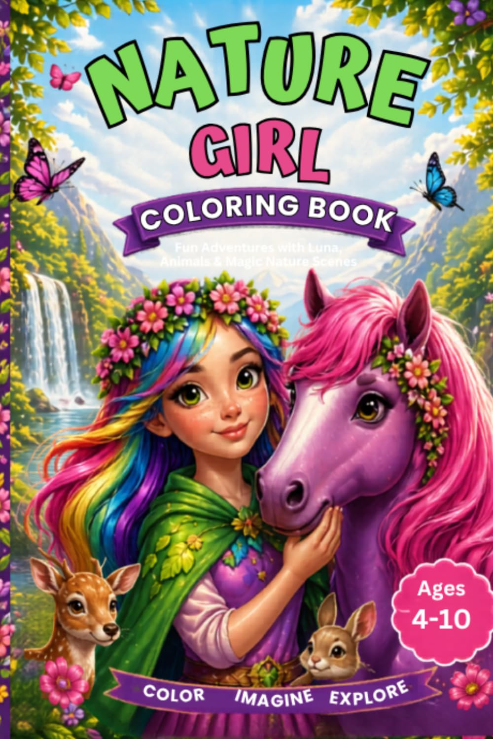 Nature Girl: Coloring Book