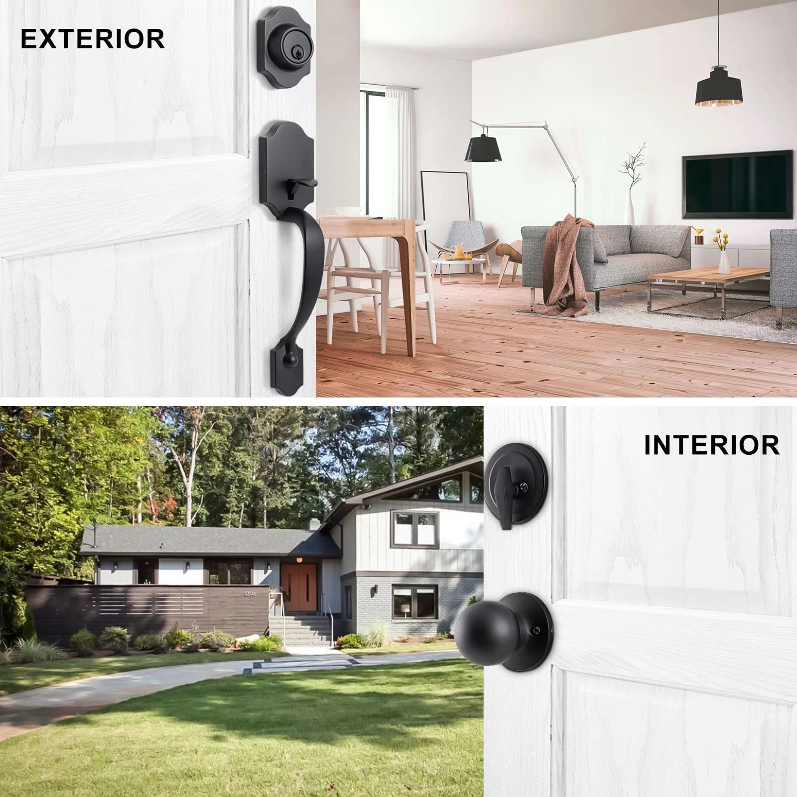 Snapklik.com : NeuType Front Door Handle Set Entrance Door Lock Set ...