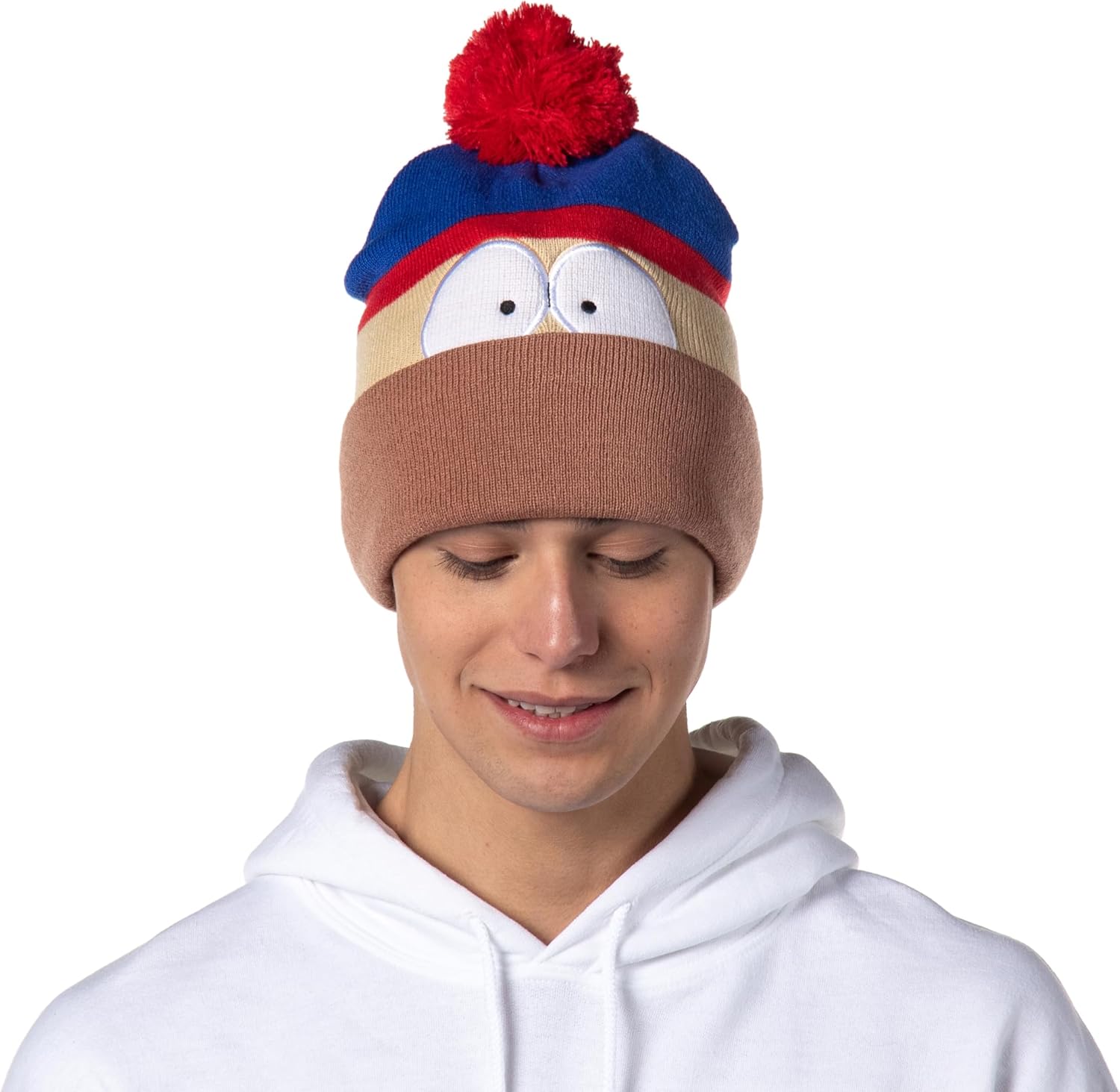 Bioworld South Park Big Face Cuff Knit Beanie Hat Cap - 4 Styles Available Cartman, Towelie, Kenny, and Stan - Image 2