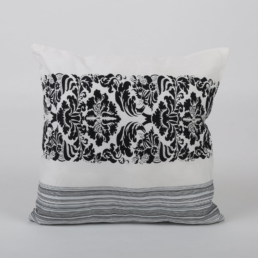 Cotton Linen Square Decorative Throw Pillow Case Cushion Cover Flaxen Roma Pattern 15"X15"