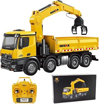 RC Dump Truck, RC Controlled Dump Car, Alloy Reinforced Version, RC 2.4 GHz, 1/14 Scale Dump Truck, Construction Vehicle Toy, Engineer Vehicle, RC Car, Remote Controlled Car, Construction