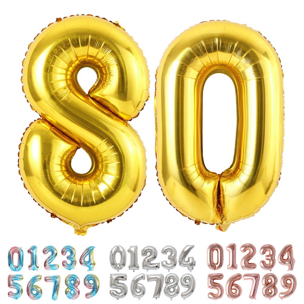 Foil Globo Número 5 Azul 40" (101cm), Inflable Helio o aire, Gigante Numeros 0-9, 10-19, 20-29, 30-100, Grande Globos Decoración para La Boda Aniversario y Cumpleaños Fiestas — view 505