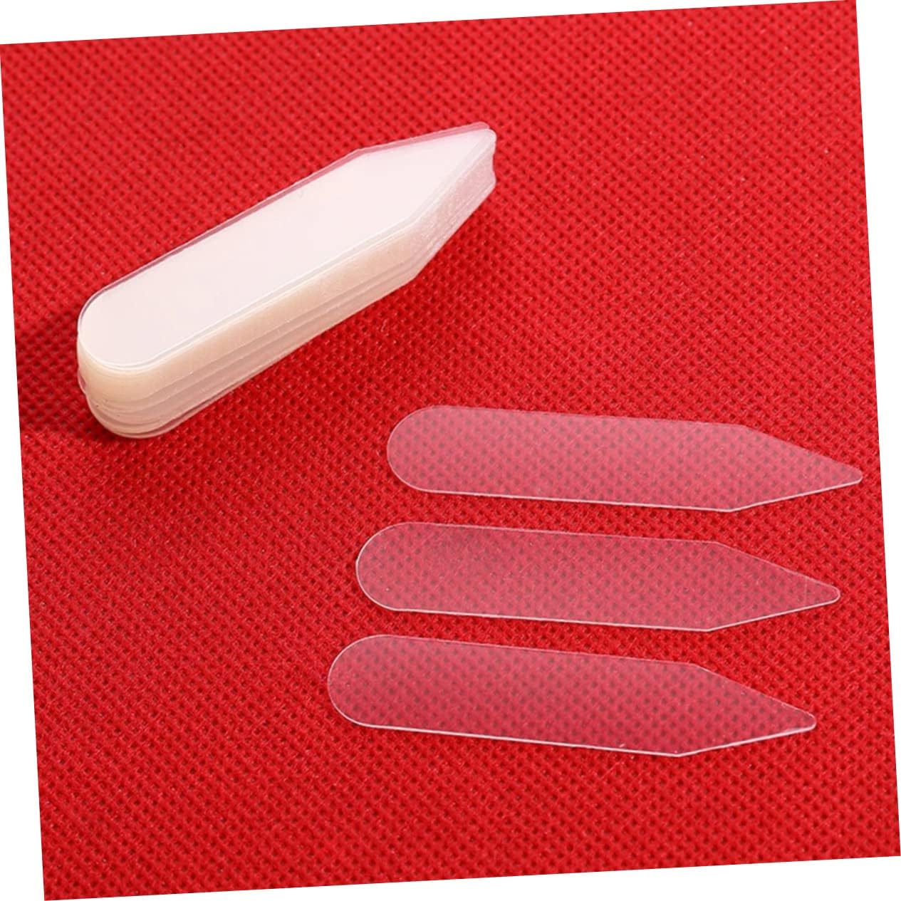 Didiseaon 300pcs Thin Adhesive Collar Stays for Men Shirt Collar Support Stands Stiffen Collar Crisp Shirt Clips Uniform