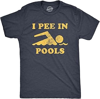 Mens I Pee in Pools Tshirt Funny Sarcastic Summer Swimmer Novelty Tee