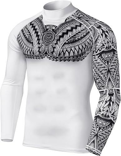 Miniatura 8 de TSLA - Camiseta de protección para hombre, con FPU 50+, de manga larga, con protección ultravioletaFPS y de secado rápido, para natación, surf y