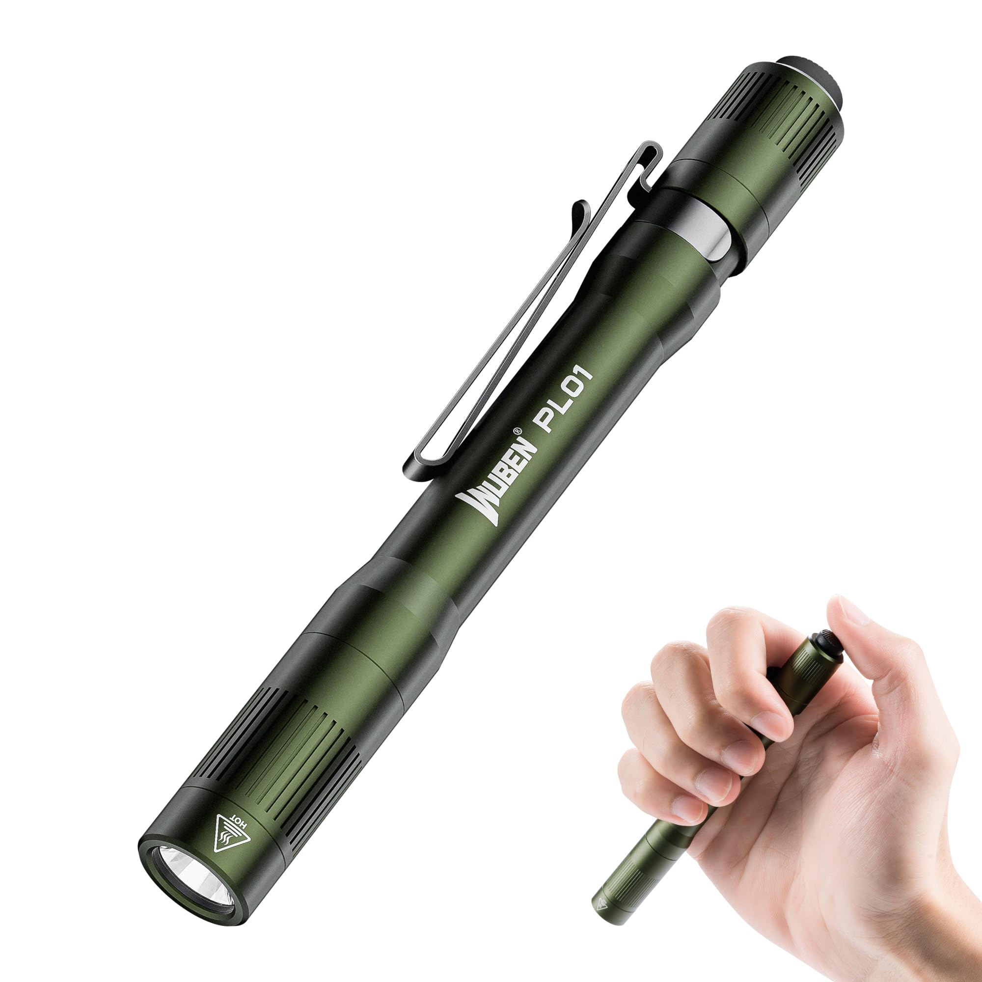 WUBEN PL01 Pen Torch, 650 Lumens Pocket EDC Flashlight Rechargeable, Bright