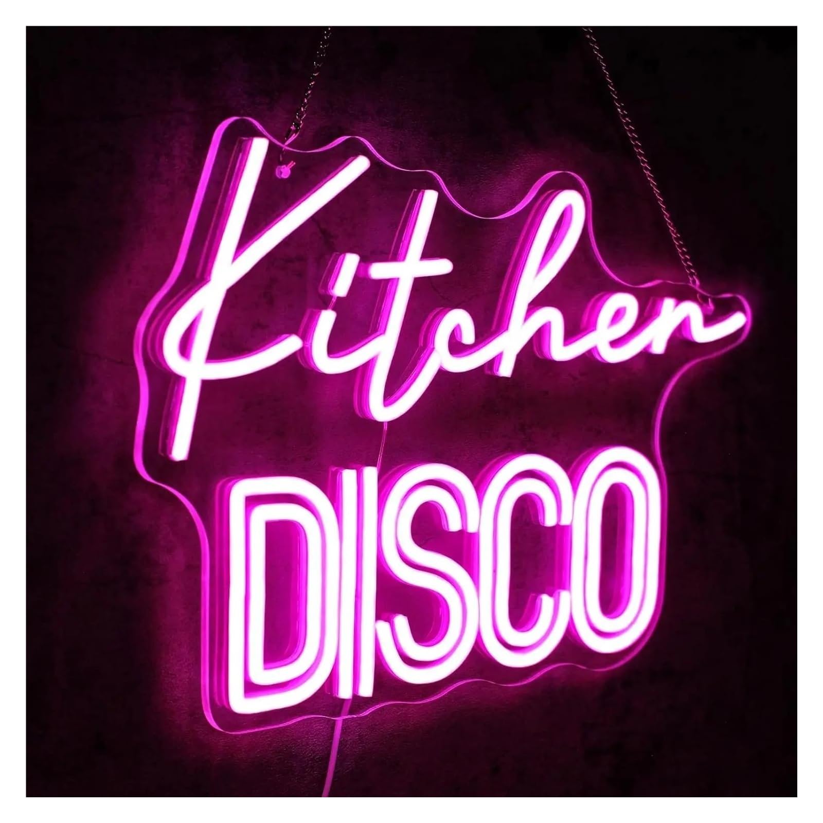 Insegna luminosa al neon Discoteca da cucina per insegne al per neon alimentate tramite per USB 29,21 cm x 40,64