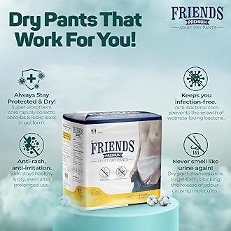 30 x Friends Unisex Incontinence Pants Super Large (30-56 inches)