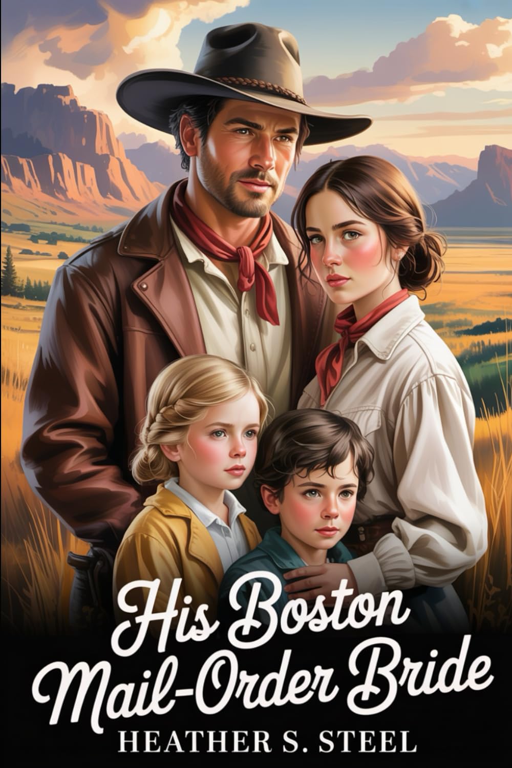 His Boston Mail-Order Bride: A Mail-Order Bride Found Family Novella (Grumpy Widower MC x Sunshine FMC)