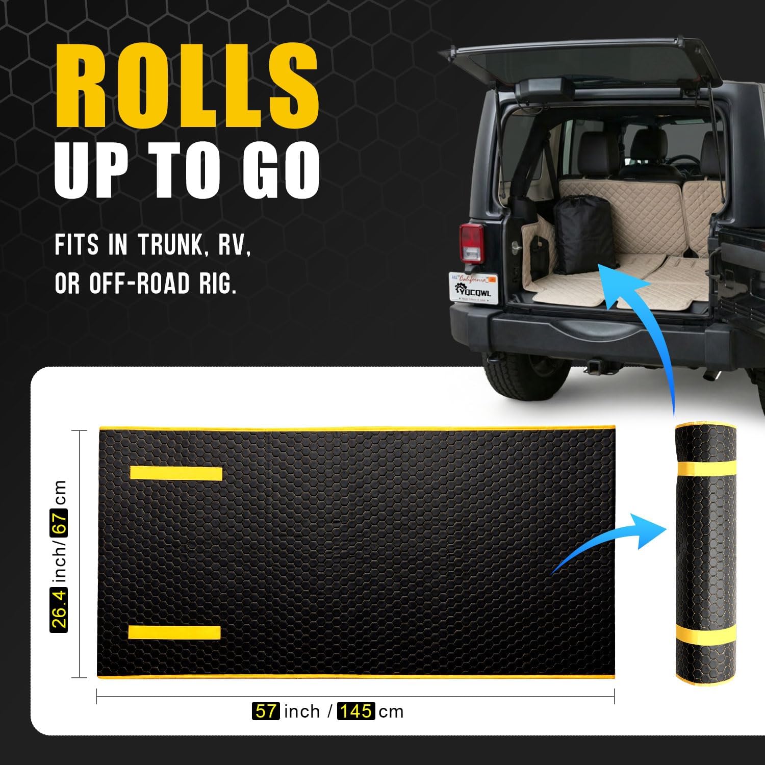 Magic Rolling Creeper Mat – Portable Low Clearance Mechanics Mat, Foldable Garage Padded Mat for Under Car Repair w/Storage Bag, for Men Dad Father