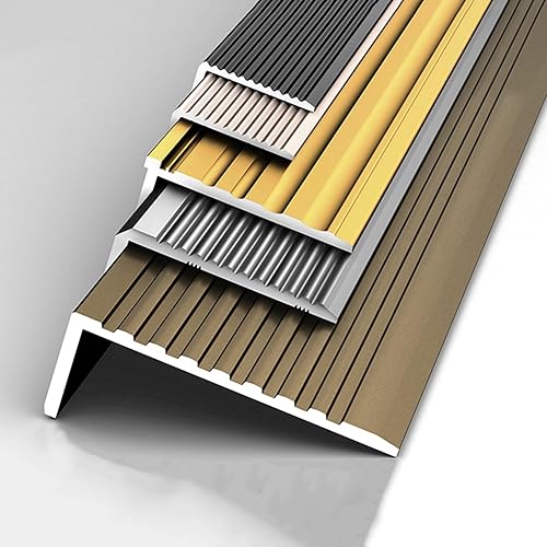 Miniatura 2 de ARCVOX Protector de borde de umbral en forma de L, tiras de transición de pisos resistentes a la suciedad, protector de borde de aluminio