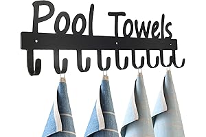 Black Pool Towel Rack: Premium Outdoor Towel Hooks