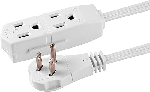 Miniatura 6 de GE 56986 - Extensión para interiores, cable de alimentación de 15 pies, 3 tomas de tierra, 3 clavijas, enchufe plano de perfil bajo, calibre 16,