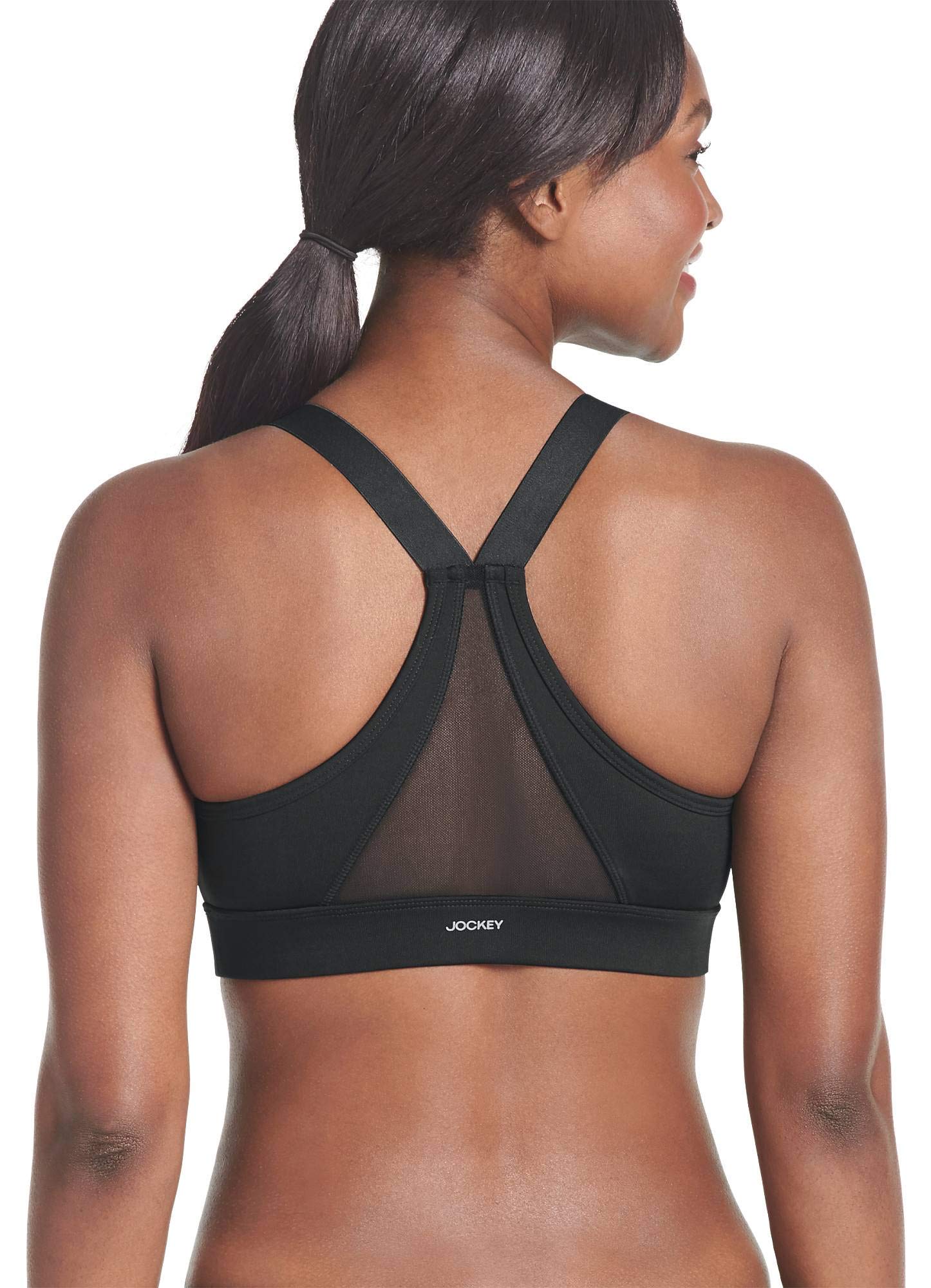Jockey Women's Activewear High Impact Groovy Sports Bra, Black, S