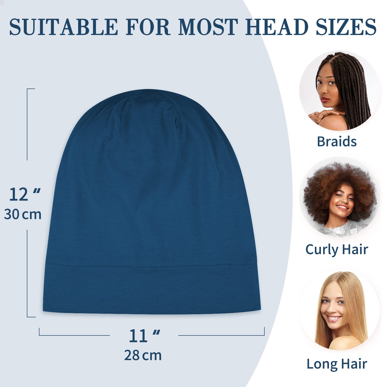 Amazon.com: LULUSILK Mulberry Silk Bonnet for Sleeping Women  display picture 2