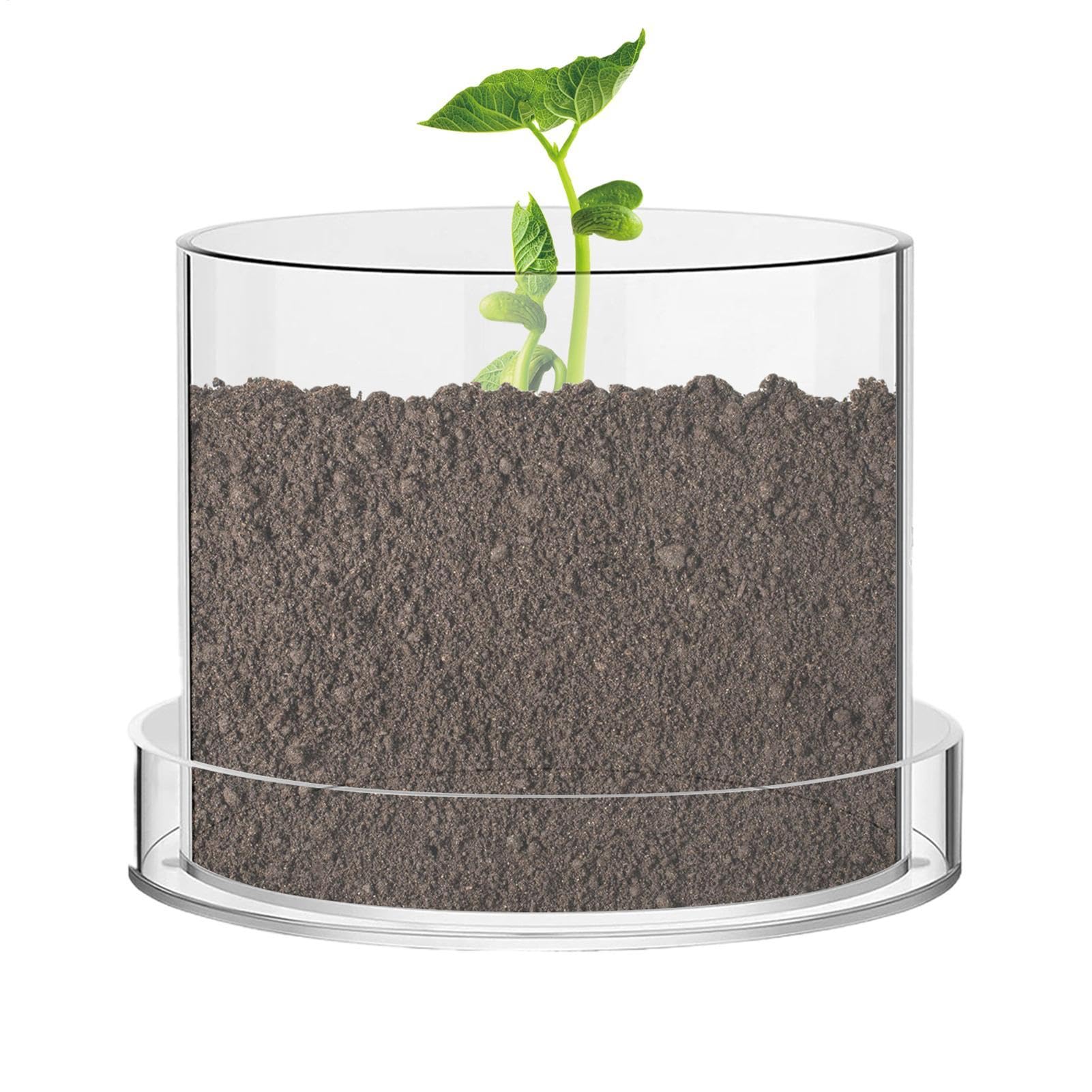Pots Pour Transparents Avec Drainage Godets de en acrylique réutilisables