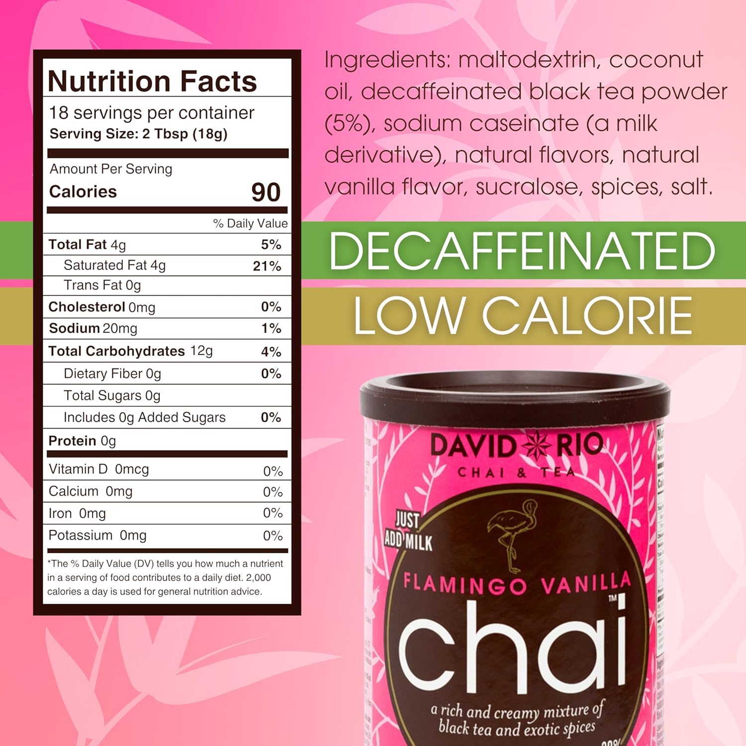 David Rio Chai Vanille Flamant, 1 Paquet 337 G