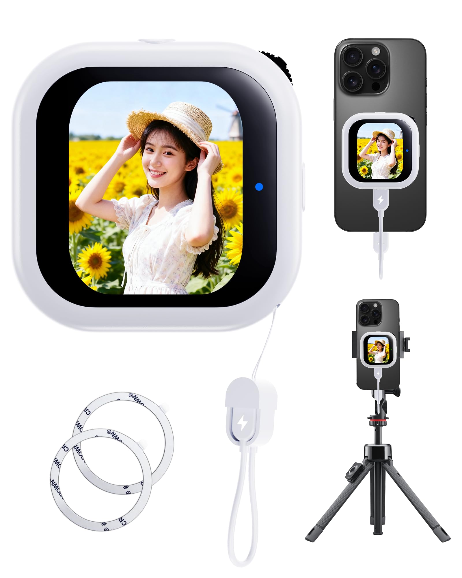 Amazon.co.jp: スマホ用自撮りモニター 外カメラ自撮りモニター じどり