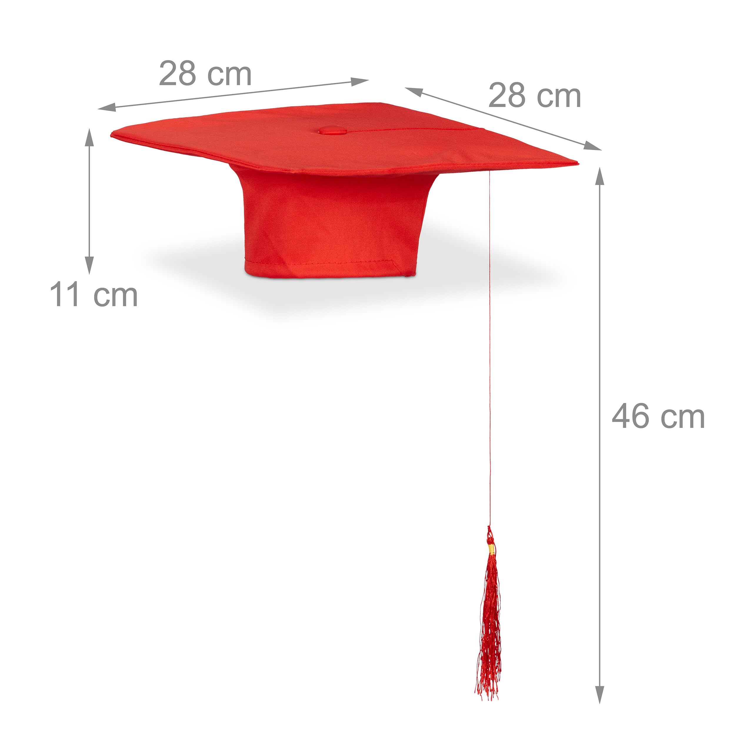 Relaxdays Doktorhut 2er Set In Lila – Mit Langer Quaste, Für Abitur, Bachelor, Master & Promotion | Elastische Einheitsgröße