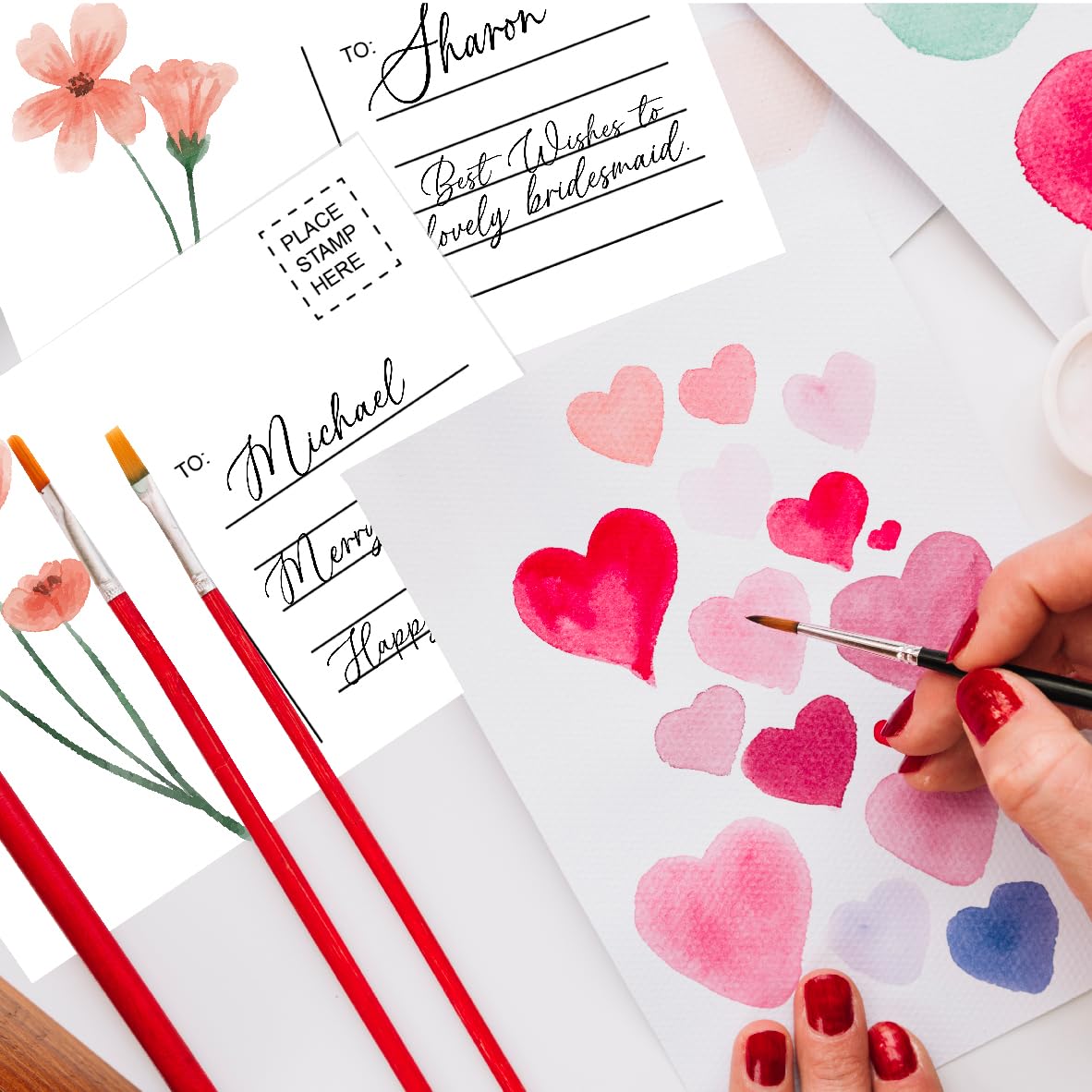 Lot De 40 Marque-pages Vierges En Papier Aquarelle - Pour Personnalisation, Dessin, Sublimation