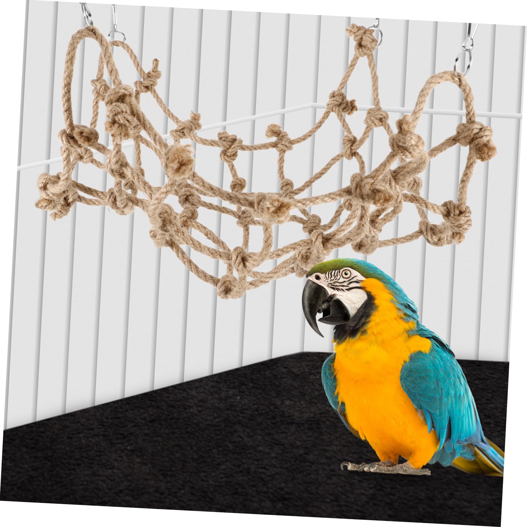 BESPORTBLE 5st Kletternetz Für Haustiere Kletterspielzeug Für Vögel Zubehör Für Vogelkäfige Papagei Kletter-Bungee-Leiter Sittichnetz Vogel-kletternetz Umweltfreundliches Strohhanfseil
