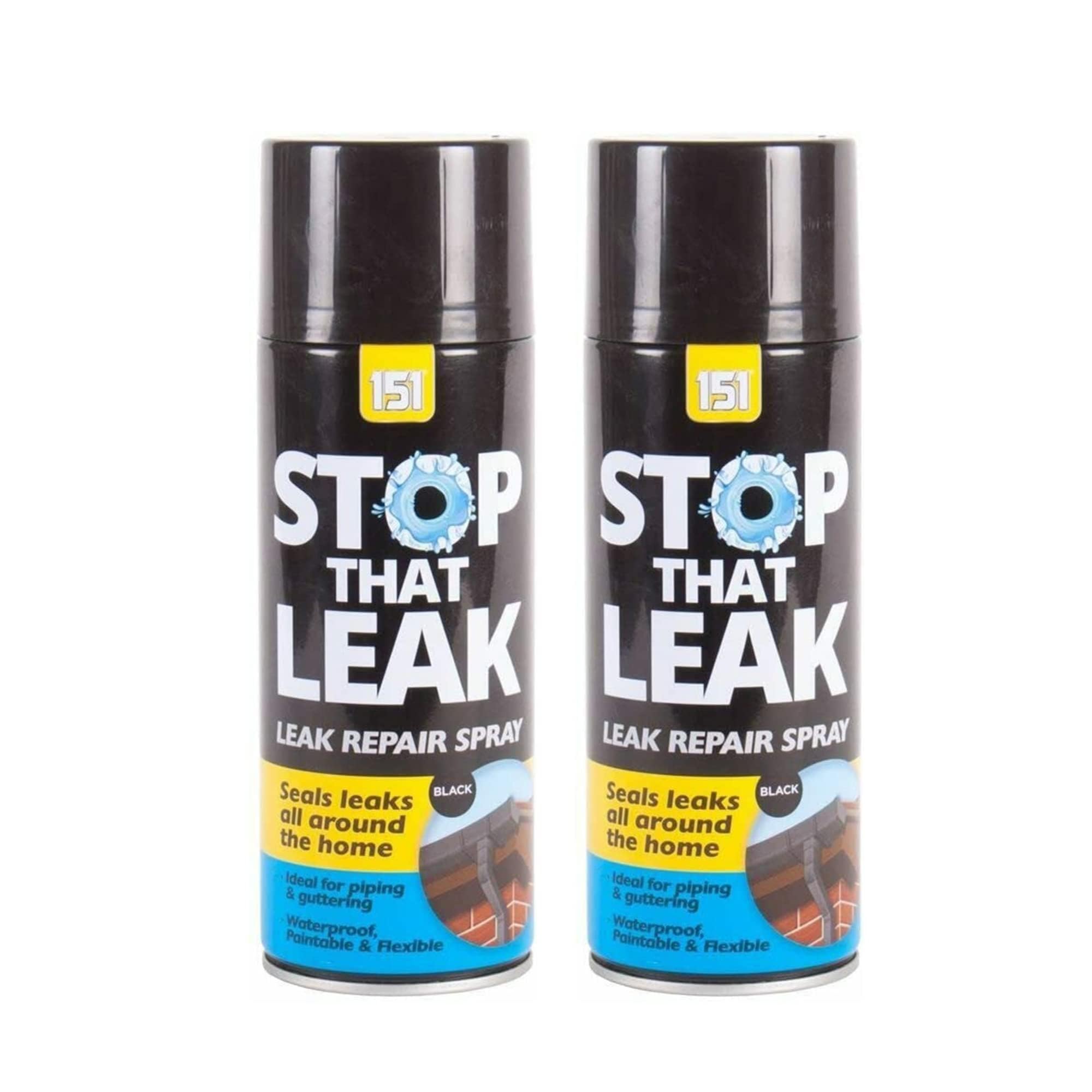 PEBBLE HUG 151 That Leak Repair Leak Repair Spray, Stop the Leak Sealer Spray Waterproof Sealant for Pipe Leaks, Cracks Instant Solution, 400ml (Pack of 2)