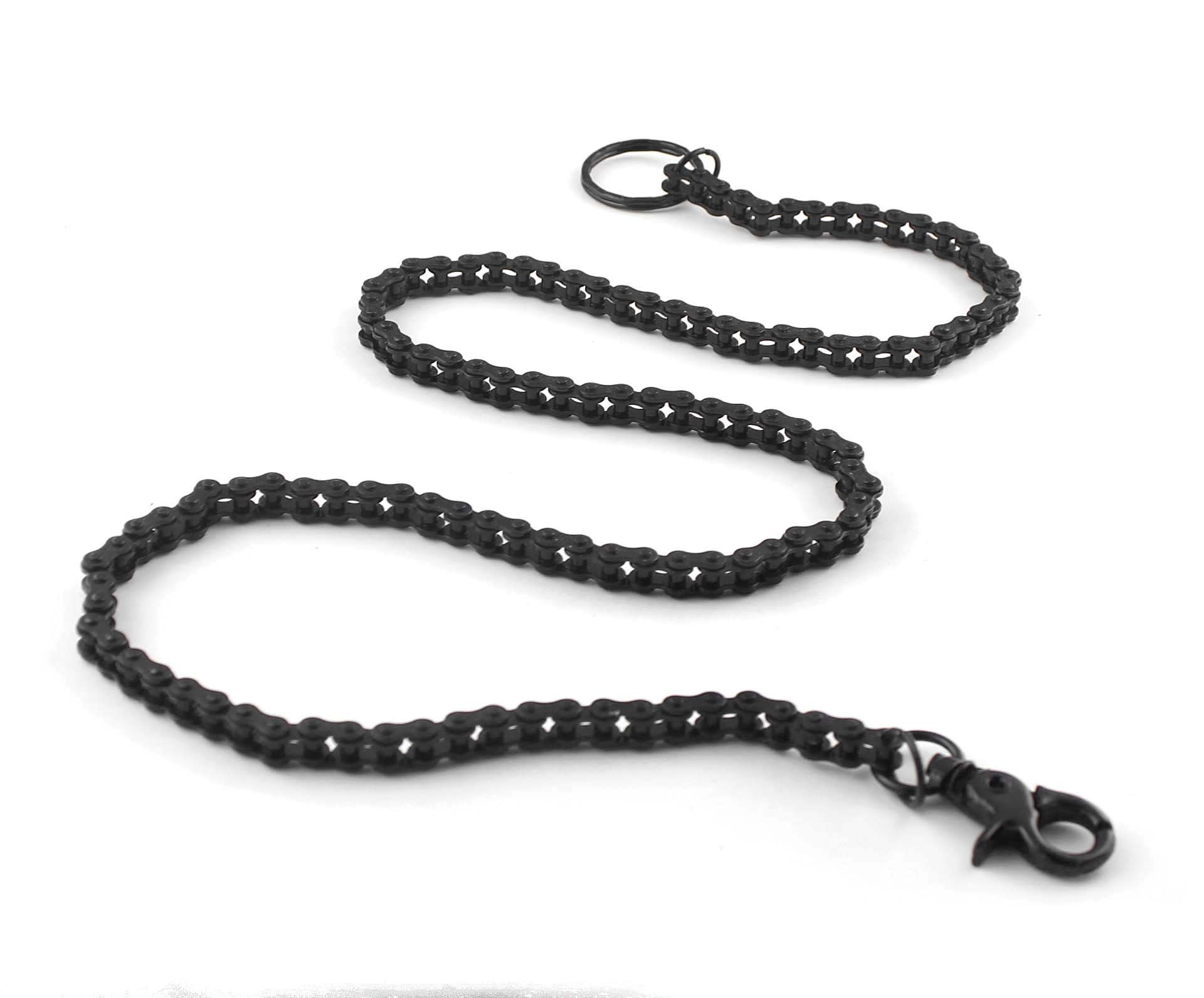 Black Metal Bicycle Bike Motorcycle Chain Wallet Key Chain Biker Hop Hip